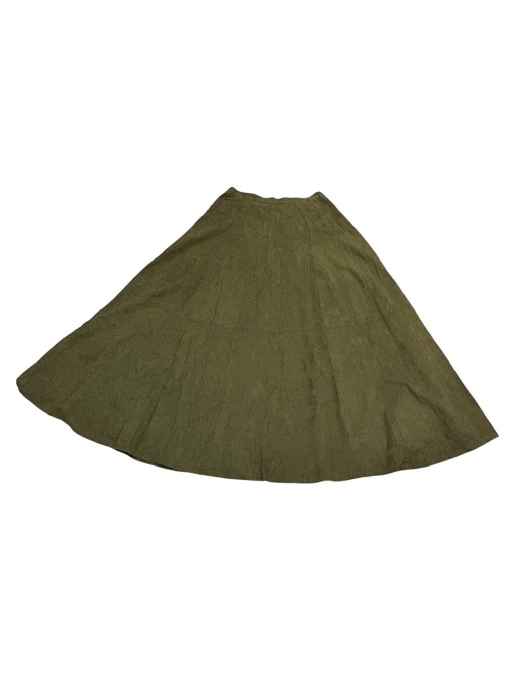 Weathervane Dark Green Suede Midi Maxi Skirt Sz 8 USA Union Made Western Boho